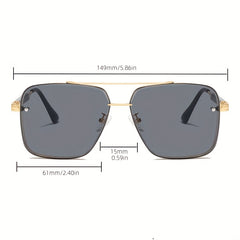 Men's Sunglasses Vintage Half Frame Cut Edge UV Protection