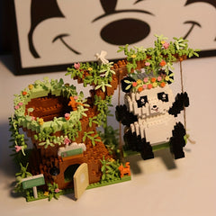 Panda Building Blocks Swing Pen Holder Puzzle Toy Gift