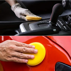 6pcs Car Round Waxing Polish Sponges High Density Foam Applicator Pads