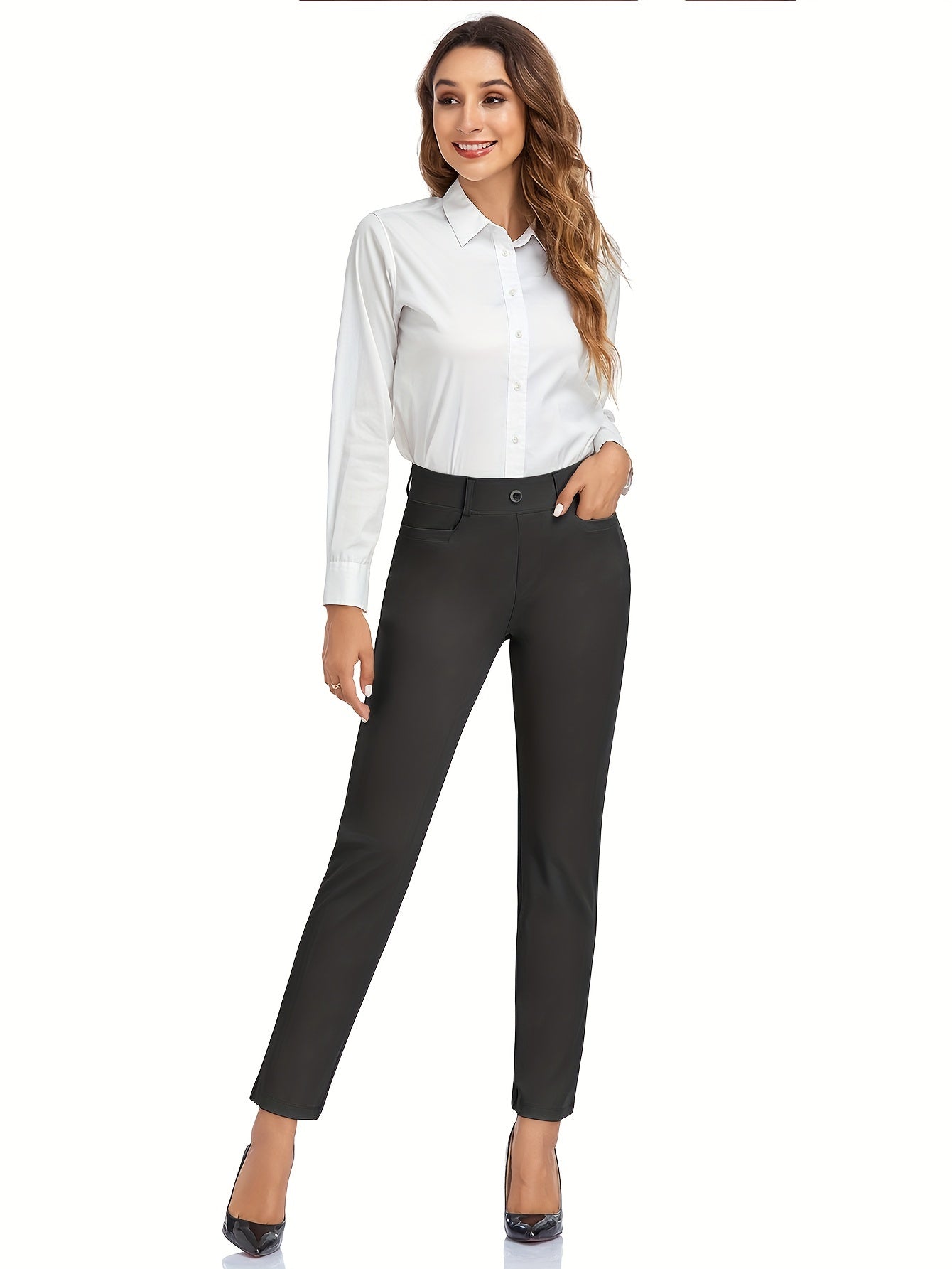 Women's Yoga Work Office Business Casual Slacks Stretch Golf Pants