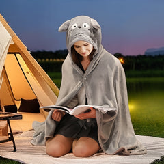Multifunctional Polar Fleece Blanket, Winter Office Wearable Shawl