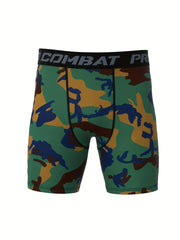 Men's Camo Compression Pants Quick Drying Workout Shorts