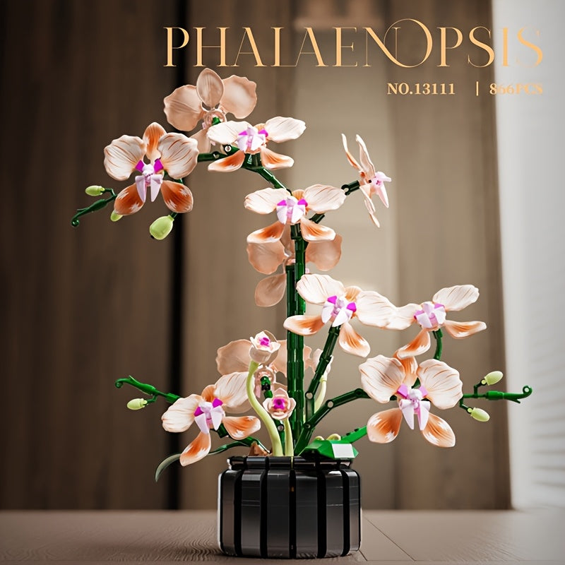 Elegant Champagne Orchid Building Block Bouquet