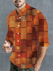 Skull 3D Pattern Men's Long Sleeve Shirt For Autumn