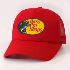 Candy Couple Trucker Hat Fish Print Mesh Baseball Cap