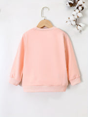 Star Moon & ''My Grandma Loves Me'' Round Neck Sweatshirt For Girls