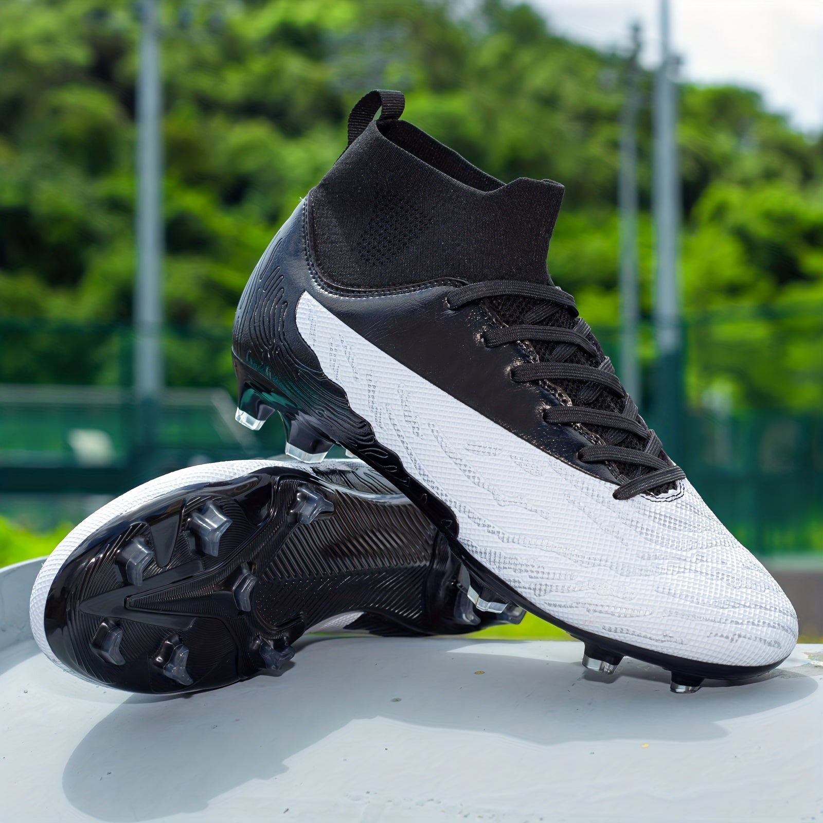 Men's AG Cleat Football Boots Anti skid Lace Up Soccer Cleats