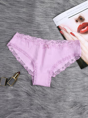 6 Pcs Lace Low Waist Women's Briefs Panties