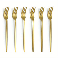 12pcs Stainless Steel Fruit Forks Salad Forks Set