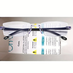 1pc Men's Multifocal Glasses Unisex High Auto Adjusting Rimless Glasses