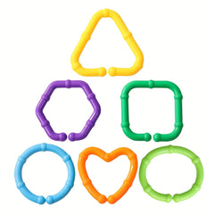 Colorful Geometric Plastic Baby Toys Set - Early Childhood Educational Grasping