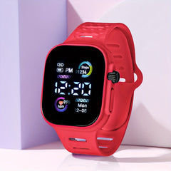 LED Square Electronic Watch Decorative Accessory Holiday Gift For Kids