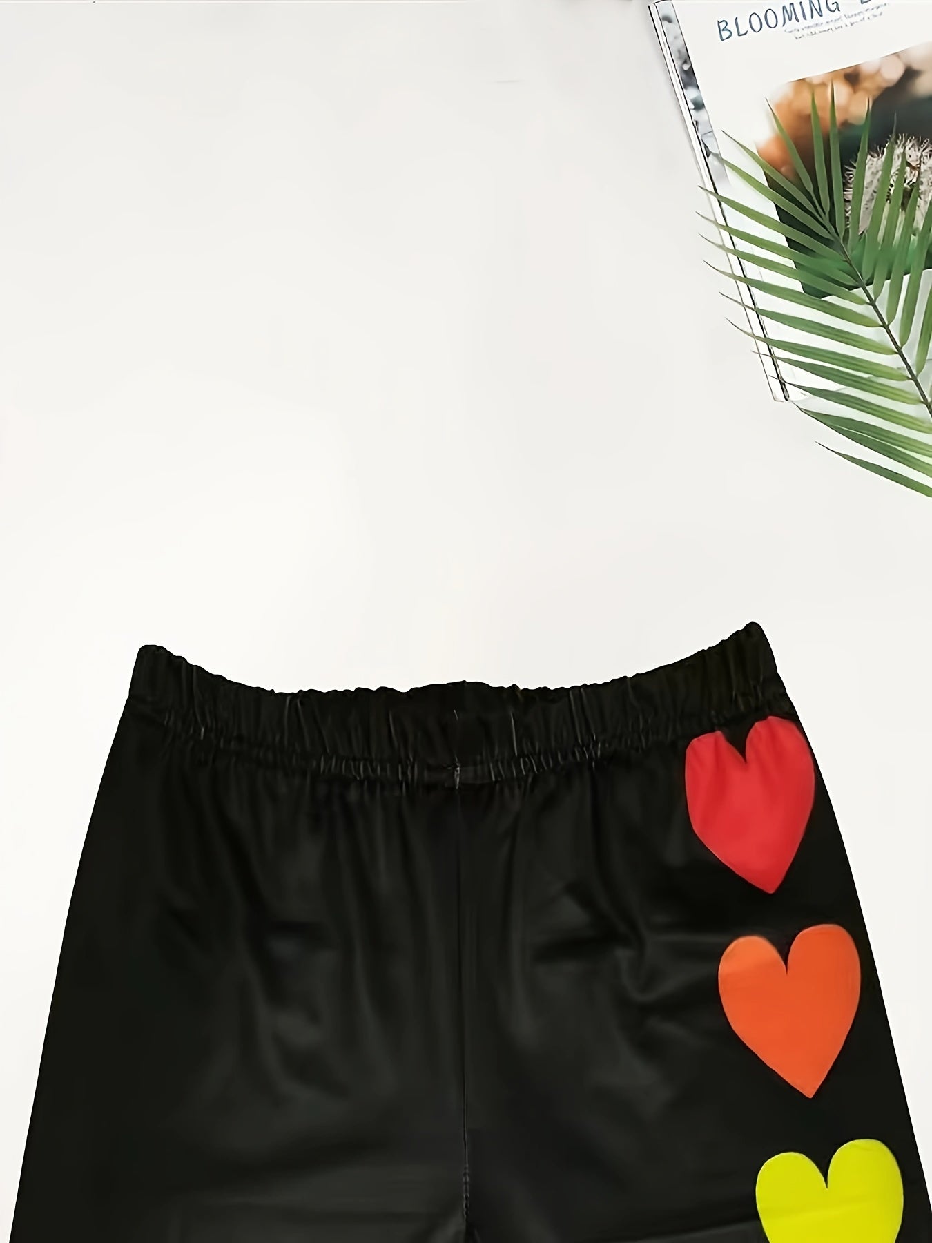 Versatile Heart Graphic Leggings Girls Comfy Leggings All Season Sports