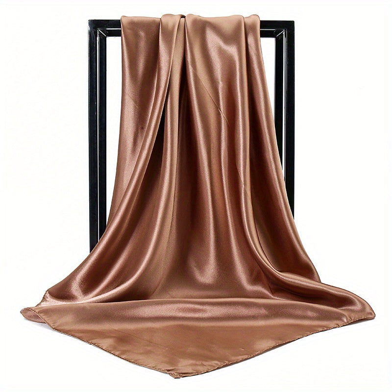 Nordic Style Silk Square Scarf Men Women Sunscreen Hat Headscarf