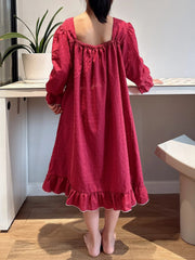 Girls Ruffle Trim Princess Dress Pajamas Kids Nightdress