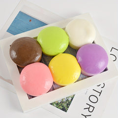 6pcs Random Slow Rebound Sticky Bread Vent Food Play Model Simulation Toy