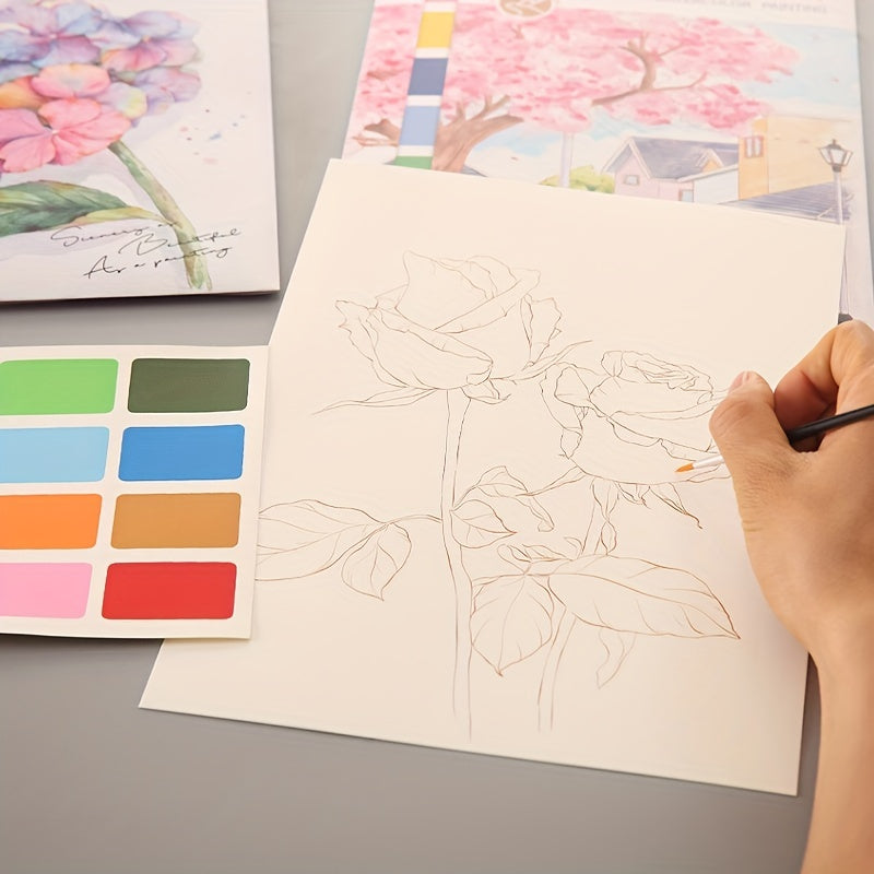 Watercolor Coloring Book for Relaxation and Fun