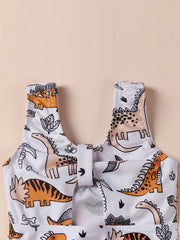 Baby Girls Dinosaur Print Swimsuit Summer
