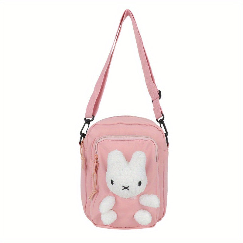Kids Rabbit Messenger Bag Girls Canvas Travel Backpack Coin Purse