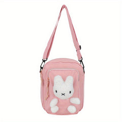 Kids Rabbit Messenger Bag Girls Canvas Travel Backpack Coin Purse