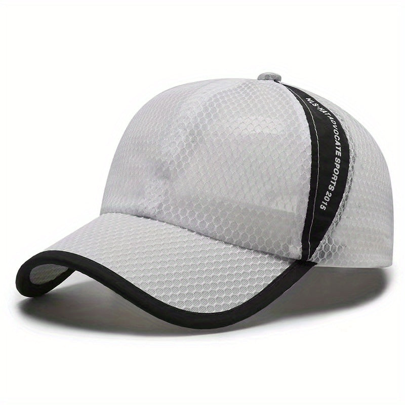 Unisex Sunshade Breathable Baseball Cap With Letter Embroidery