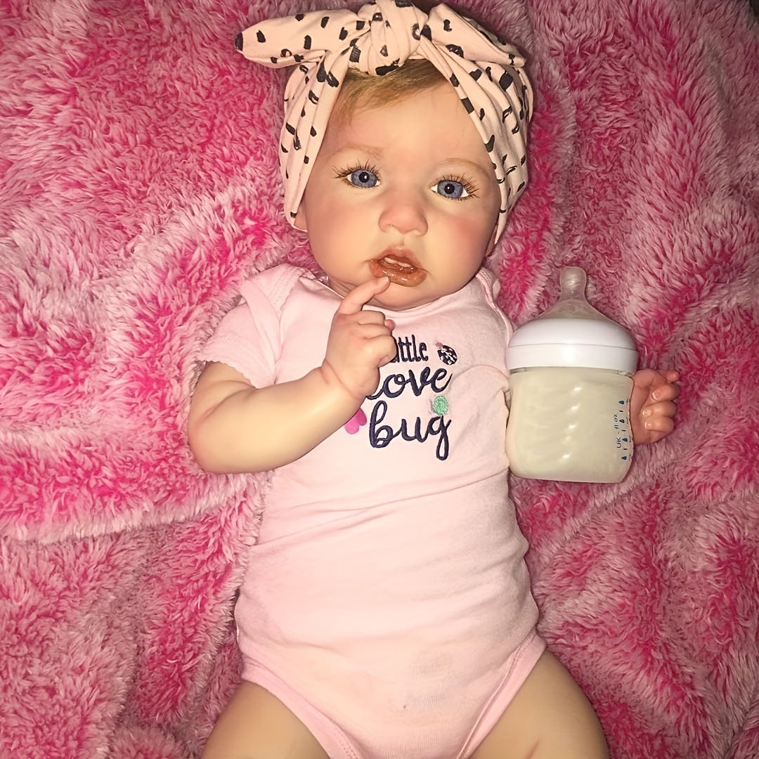 Realistic 20 Inch Saskia Lifelike Baby Doll Soft Silicone Real Life Baby Doll