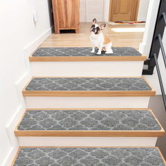 Non Slip Stair Treads Indoor Adhesive Backing Step Covers for Wood Stairs