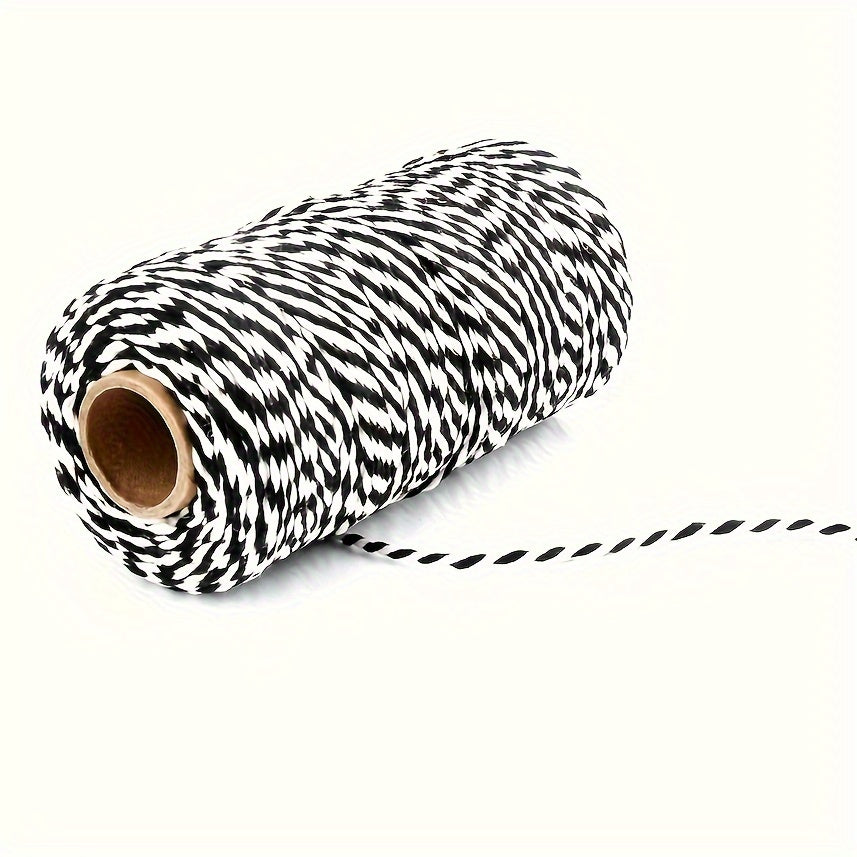 100m 2mm Braided Cotton Rope DIY Holiday Packaging Tag Wire Party Supplies