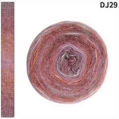 Gradient Spray Wool Thick Thread for Scarves Hats Clothing