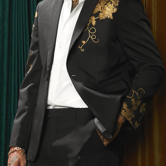 Bronzing Style Suit Men s Slim Fit Business Blazer