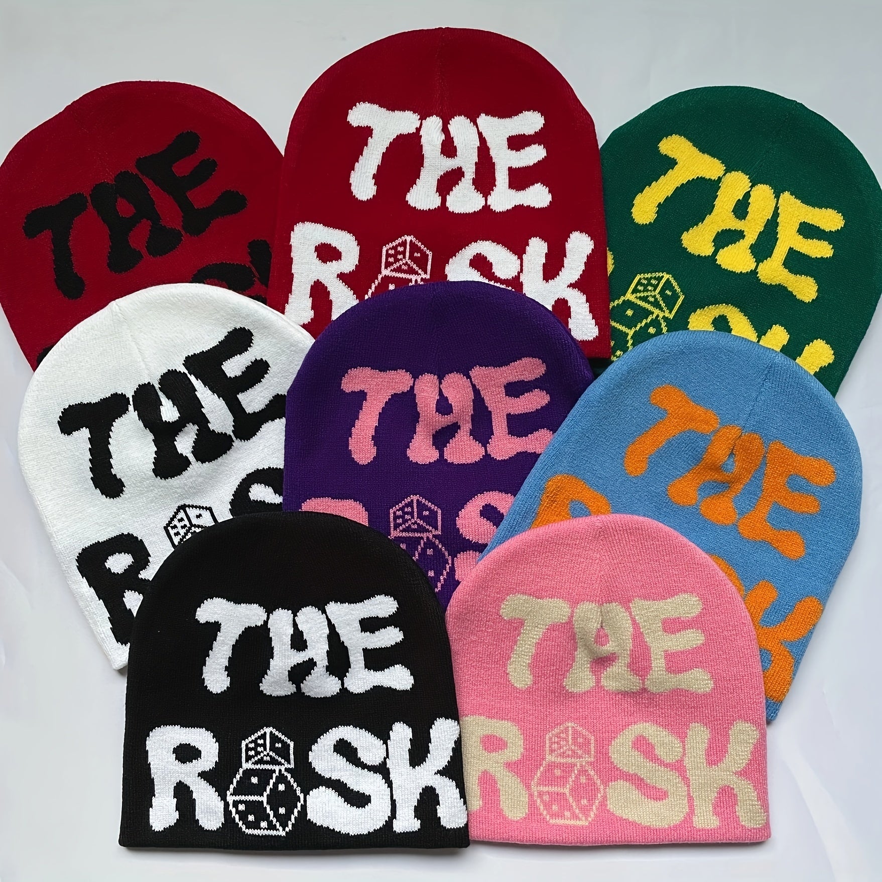 English Jacquard Knitted Hat Hip Hop Cap Warm Letter Cap
