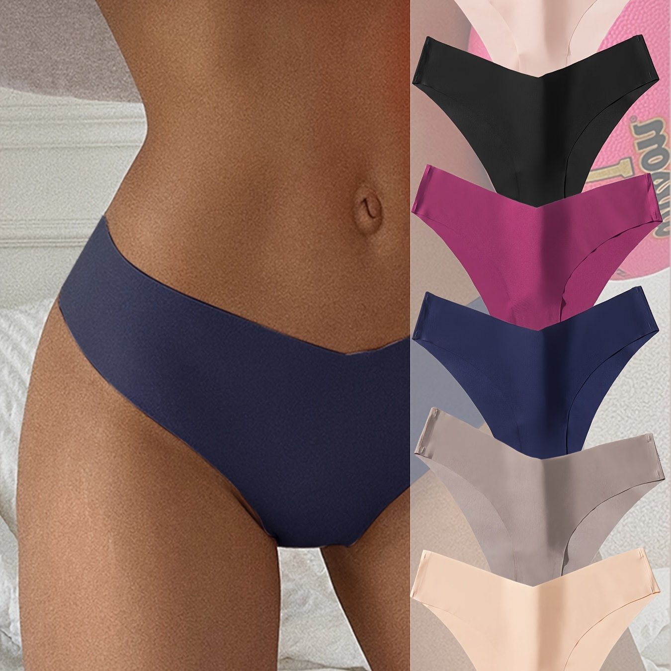 6pcs Seamless Skin-friendly Panties Women's Lingerie