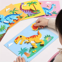 10pcs Children's 3D Stickers DIY Painting Kit Fun Cartoon Animal Designs
