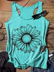 Floral Print Tank Top for Summer