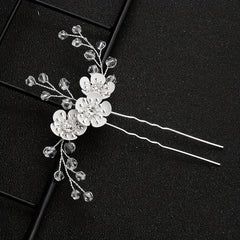Crystal Flower Beaded Hairpin Bridal Wedding Party Favor Decorations