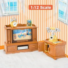 26pcs Dollhouse Furniture 1 12 Doll House Furniture Table Chair TV Cabinet Set