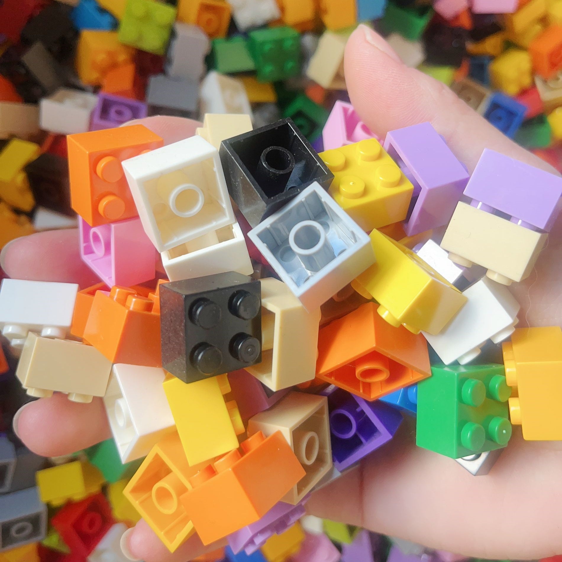 30pcs Mixed 2x2 High Bricks Squares Building Blocks for Kids DIY Puzzle Toy