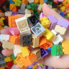 30pcs Mixed 2x2 High Bricks Squares Building Blocks for Kids DIY Puzzle Toy