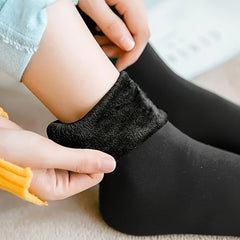 Plush Lined Crew Socks Unisex Warm Hosiery