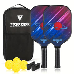 Carbon Fiber Pickleball Paddles Set of 2 Lightweight Rackets