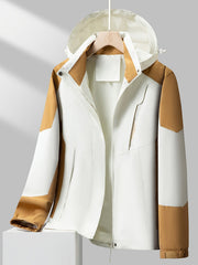 Stylish Soft Shell Hiking Jacket with Detachable Hood
