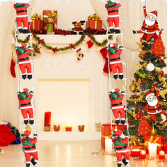 Inflatable Santa Climbing Rope Ladder Christmas Ornament