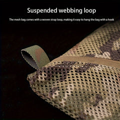 Camouflage Mesh Storage Bag 30 48X30 for Outdoor Camping Travel