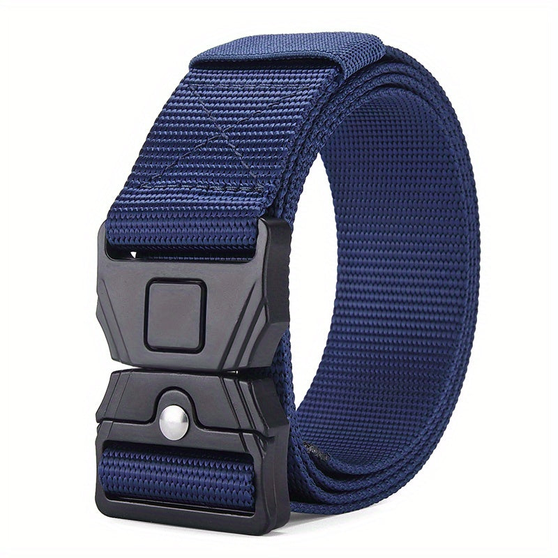 Functional Outdoor Sports Imitated Nylon Tactical Belt Alloy Snap Canvas Belt