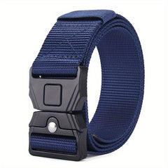 Functional Outdoor Sports Imitated Nylon Tactical Belt Alloy Snap Canvas Belt