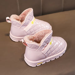 Warm Girls Snow Boots Soft Plus Fleece Outdoor Winter Hiking