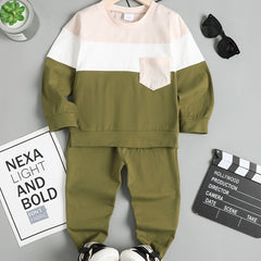 Toddler Boys Long Sleeve Sportshirt Pants Set