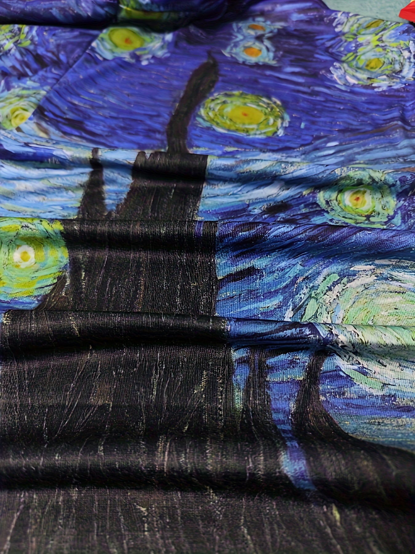 Painting Print Cardigan Long Sleeve
