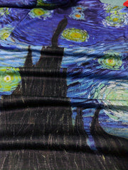 Painting Print Cardigan Long Sleeve