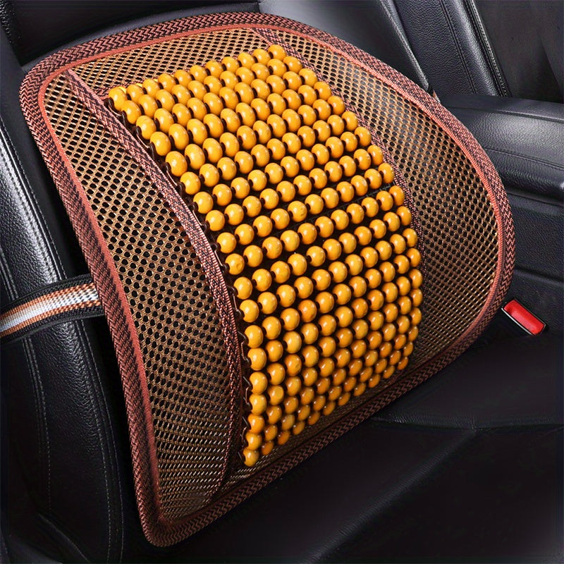 Wooden Beaded Car Lumbar Support for Summer